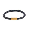 Pulsera Mini Taco Navy Black Baño Oro