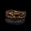 Pulsera Doble Jaguar Tuerca Con Print Leopardo