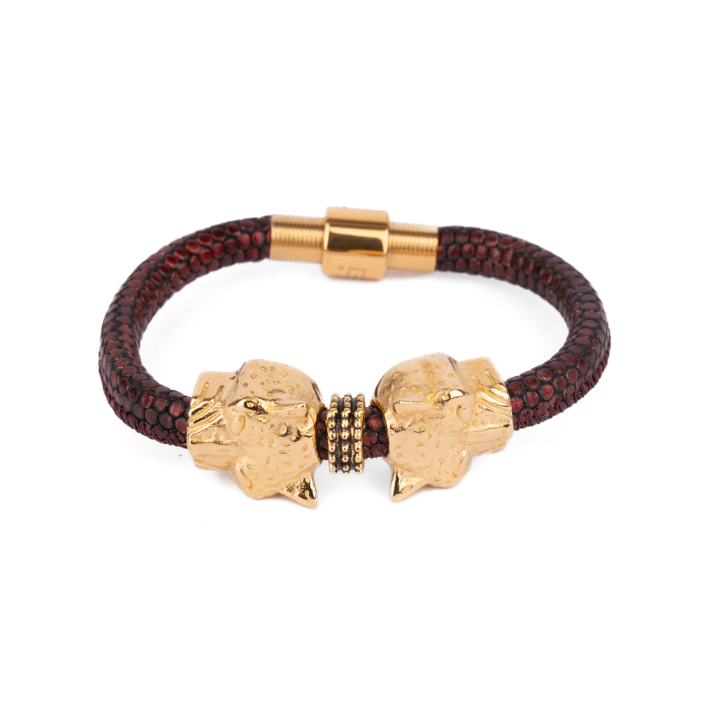 Pulsera Cabezas Jaguares con tuerca