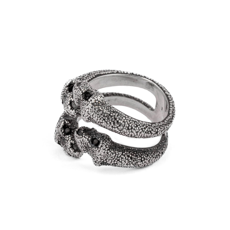 Anillo 4 Cabezas Serpiente Mini