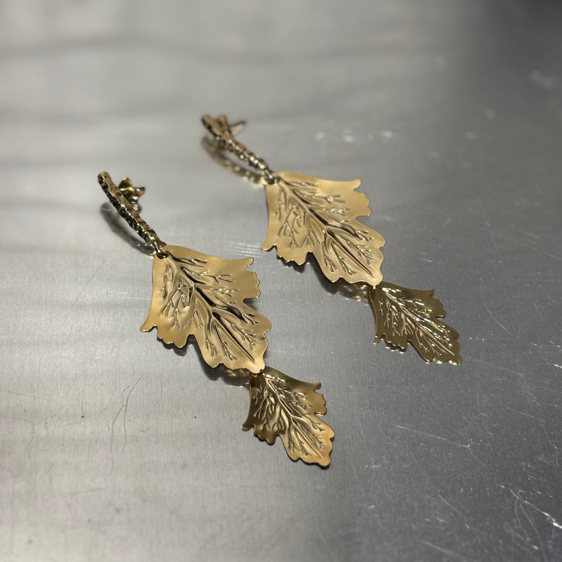 Leaf Waterfall Earrings