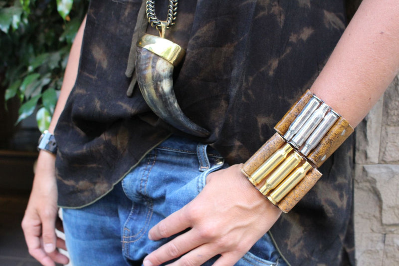 Bullets Leather Bracelet