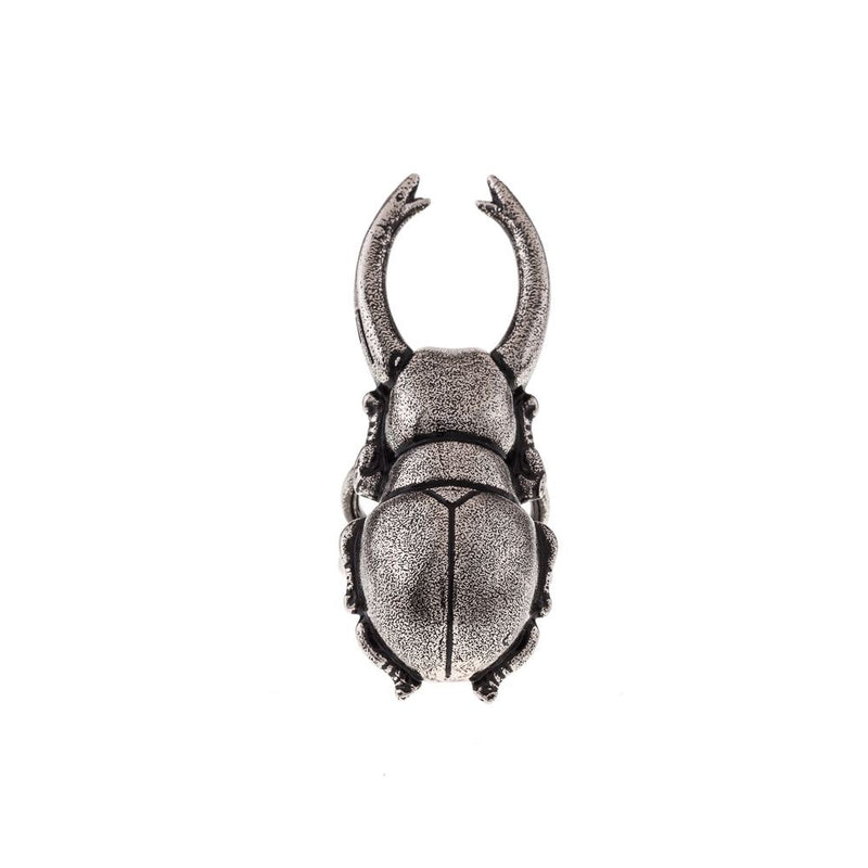 Anillo escarabajo egipcio color acero