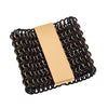 Pulsera malla elástica para mujer con abalorio dorado smooth print