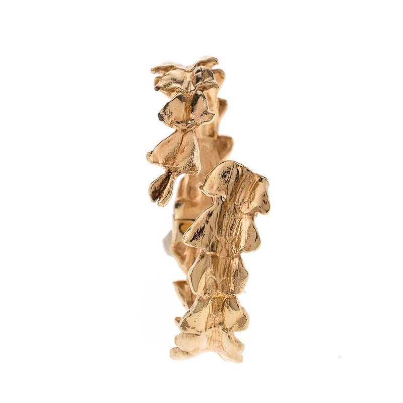 Pulsera dorada de bisagra para mujer
