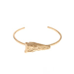 Pulsera dorada para mujer cabeza cocodrilo