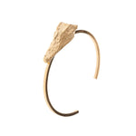 Pulsera dorada abierta para mujer cabeza cocodrilo