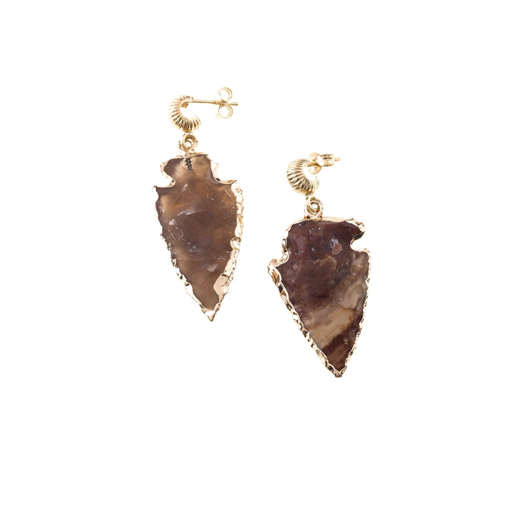 Pendientes Punta de Flecha Piedra