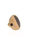Anillo original forma llave plana con piedra