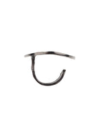 Anillo ajustable forma llave plana con piedra